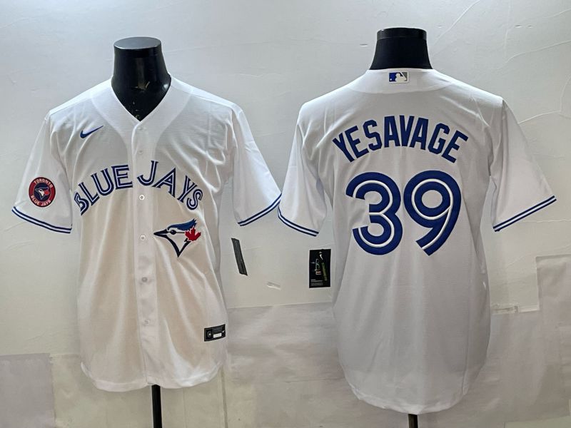 Men 2025 Toronto Blue Jays #39 Yeaavage White Game Nike MLB Jersey style 05